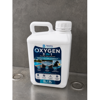 Baseinų, kubilų ir SPA priežiūra be chloro TRIGUBO POVEIKIO FORMULĖ OVIA OXYGEN 3 IN 1 (Pool, Hot Tubs & Spa Care) 3 l